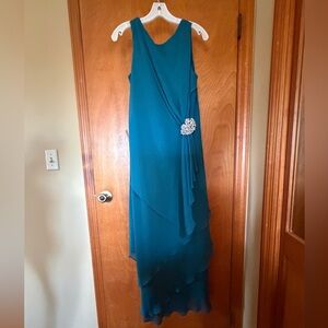 Ursula of Switzerland Teal Asymmetrical Dress - Never Worn